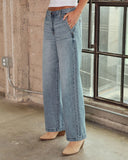 Melvine Rigid High Rise Wide Leg Jeans
