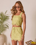 Sirinda Crochet Scallop Hem Top