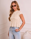 Nomadic Aura Smocked Peplum Top