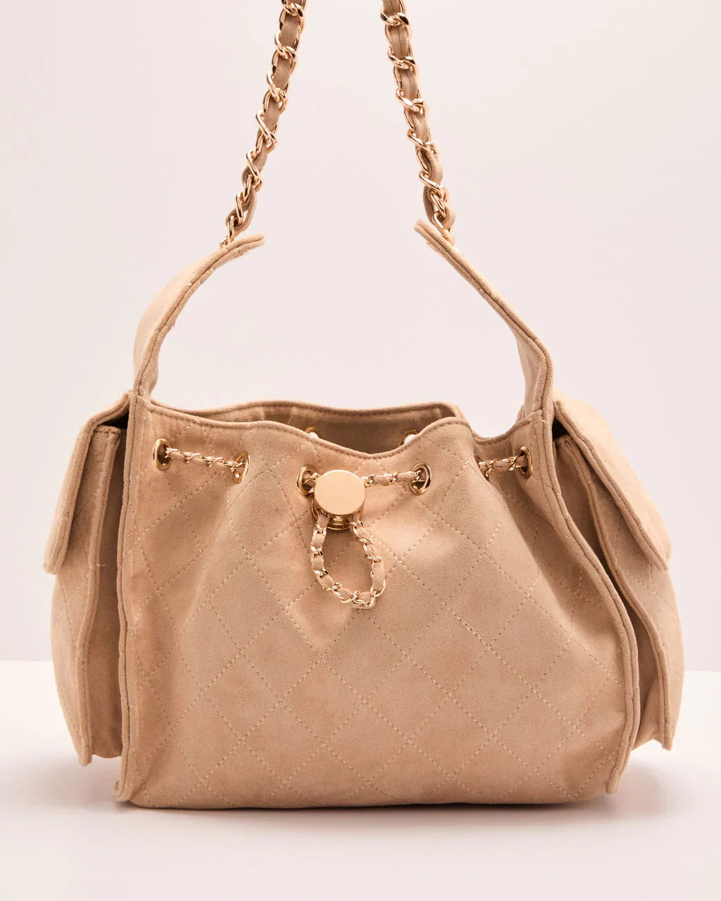 Margy Quilted Stitch Faux Suede Crossbody Bag
