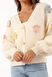 Sienna Flower Cardigan Cream