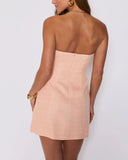Morgan Tweed Strapless Mini Dress