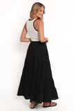 Archy Tiered Maxi Skirt Black