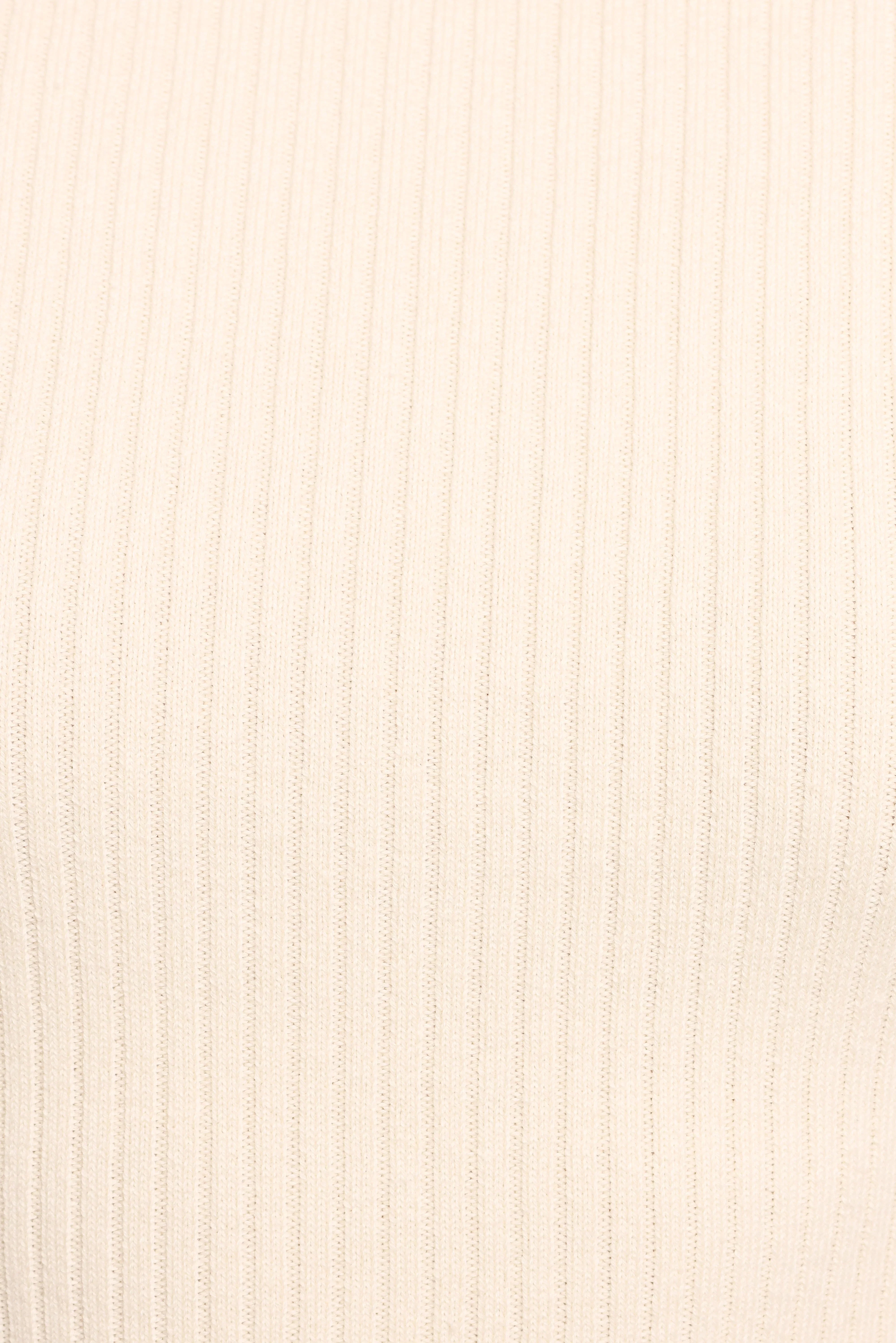 Fleur Ribbed Knit Top Cream
