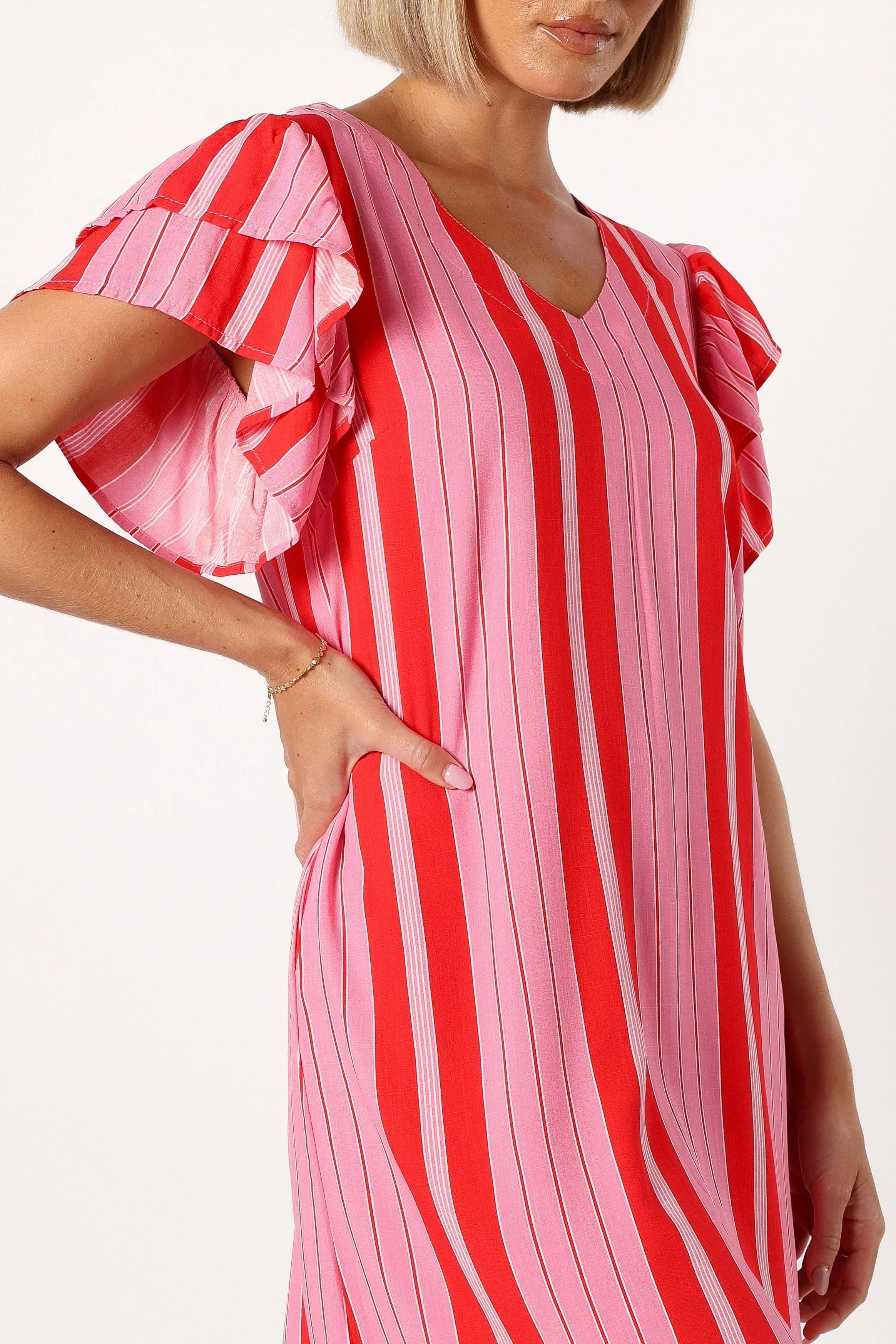 Amara Mini Dress Pink Stripe
