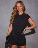 Raine Ruched Wrap Romper