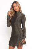 Taylor Metallic Mini Dress Gold