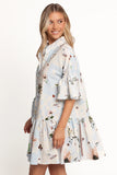 Marguerite Mini Dress Blue Floral