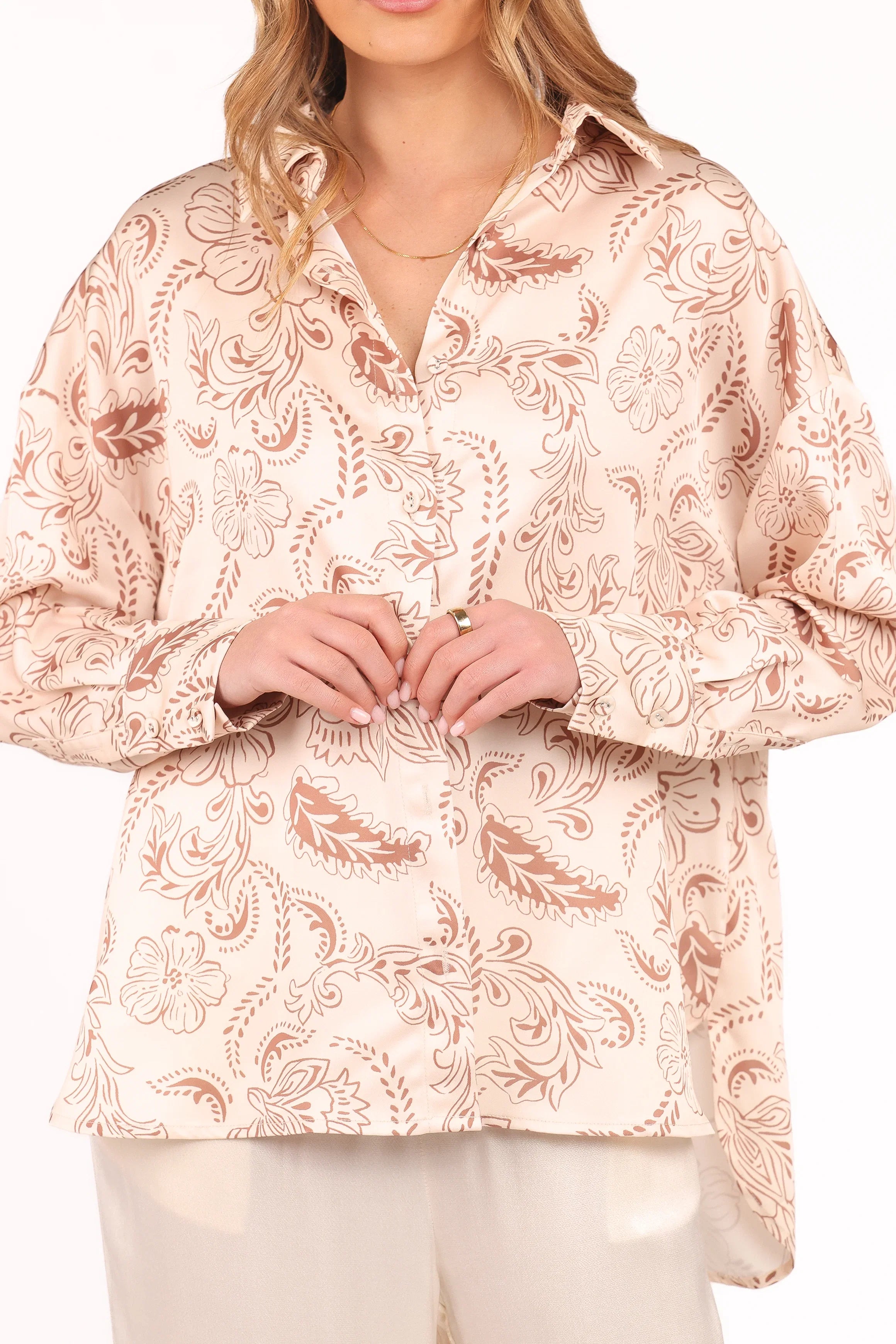 Rosalie Shirt Brown Paisley