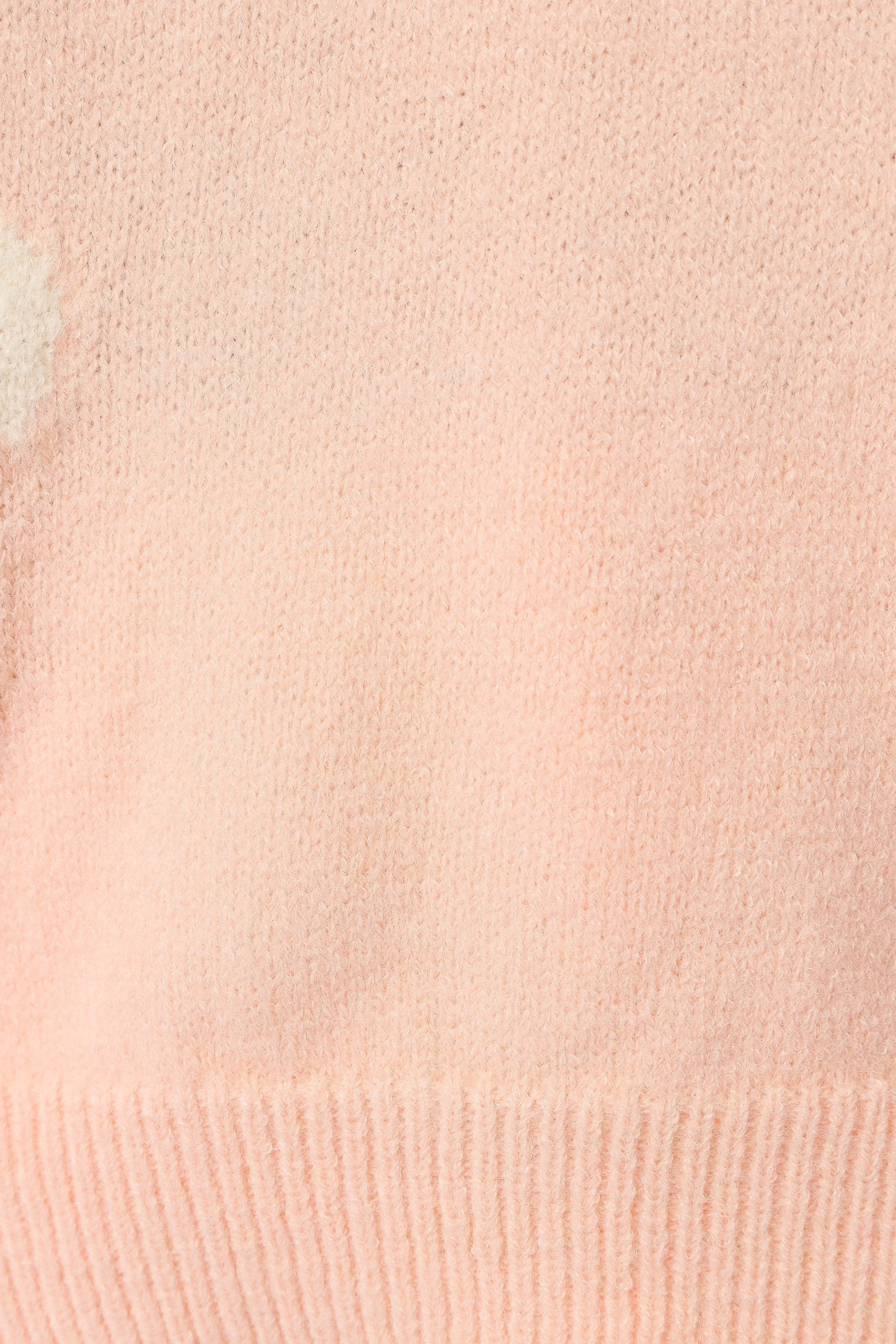 Charlie Flower Knit Sweater Pink