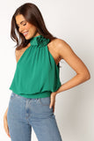 Avery Rosette Detail Top Green