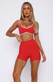 Ill Prove It Sports Crop Red White