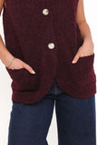 Avery Knit Vest Wine