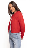 Naya Collar Cardigan Red