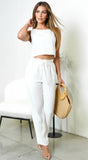 Neutral Code Linen Blend Set White