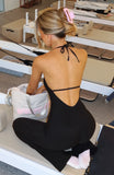 Kinetic Flare Jumpsuit Black