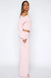 Cant Find The Words Knit Pants Pink