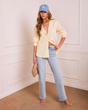 Casual Poise Striped Button Down Top