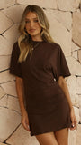 Talua Mini Dress Chocolate
