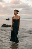 Jamie Maxi Slip Dress Black
