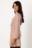 Maeve Long Sleeve Mini Dress Mocha
