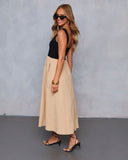 Maxime Knit Cotton Pocketed Midi Dress