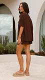 Selma Top and Shorts Set Chocolate