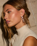 Linked Up Rhinestone Pave Chain Earrings
