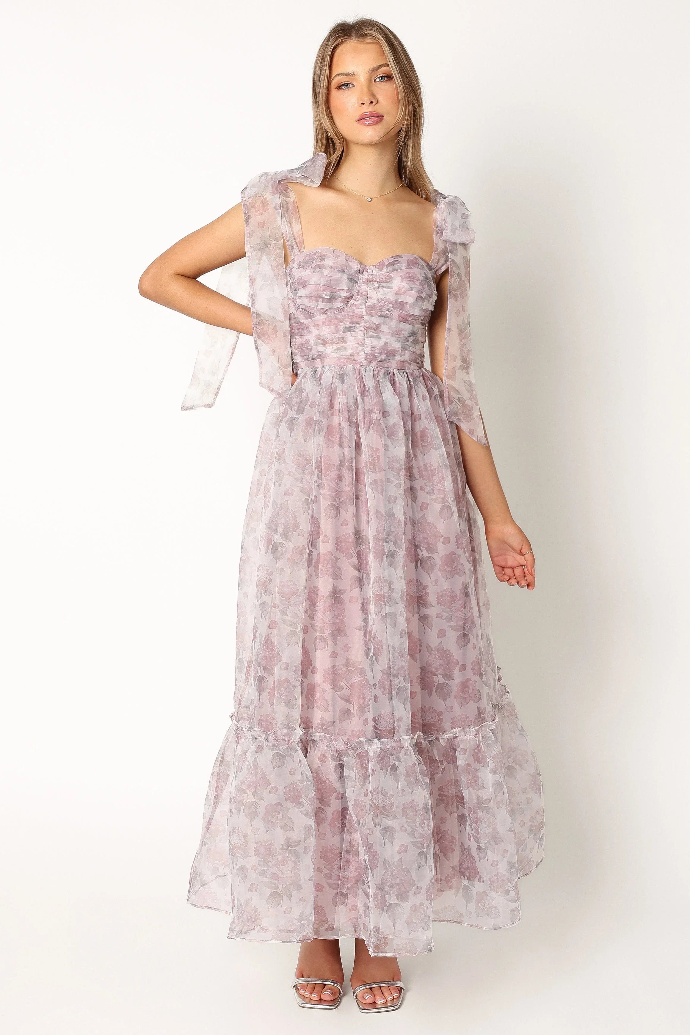 Floret Midi Dress Dark Purple