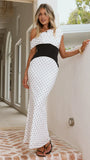 Bonnie Maxi Dress Brown Polka