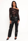 Peppita Metallic Off Shoulder Top Bronze