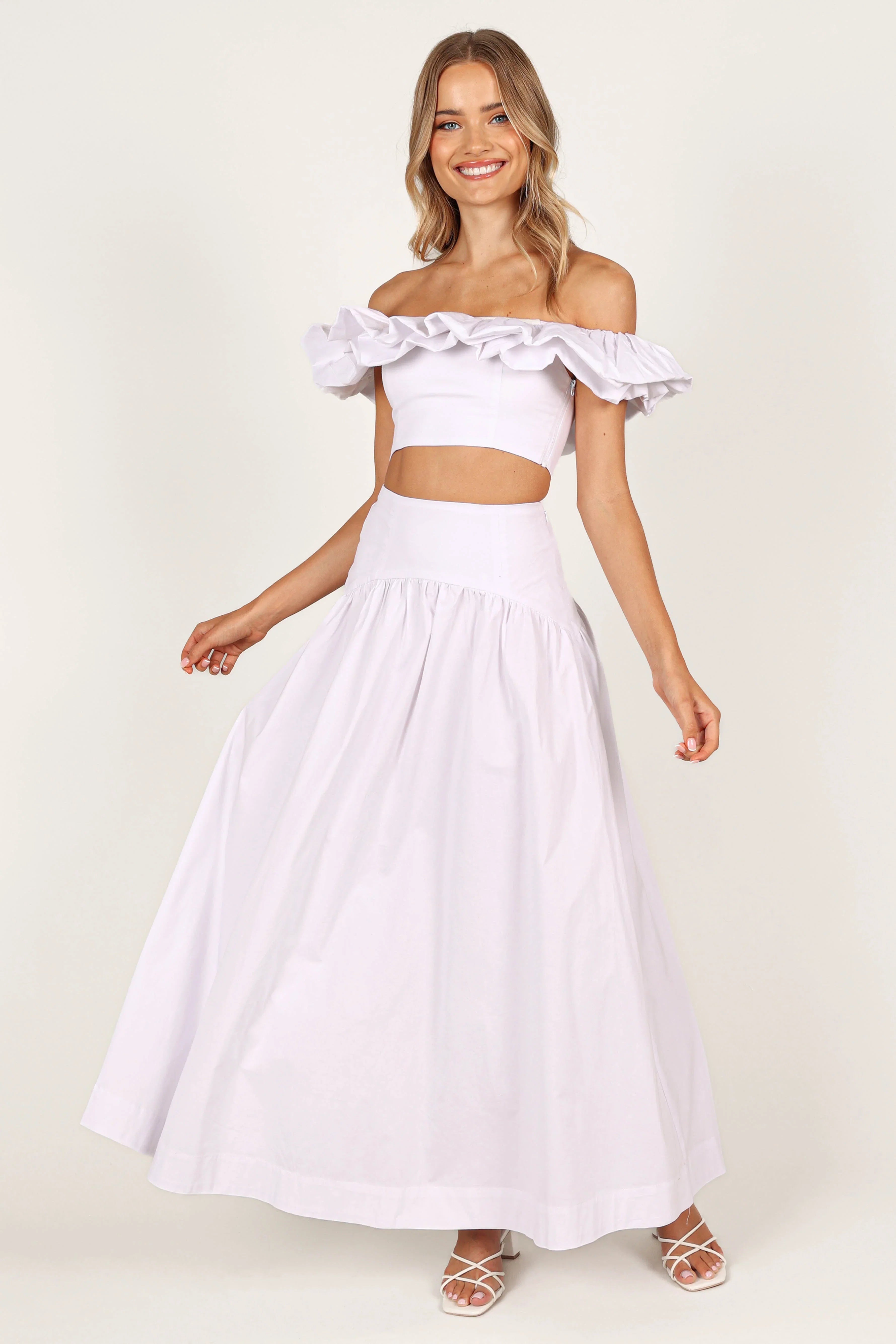 Savannah Maxi Skirt White