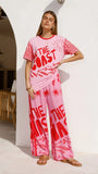 Florrie Tee Pink Red Tide