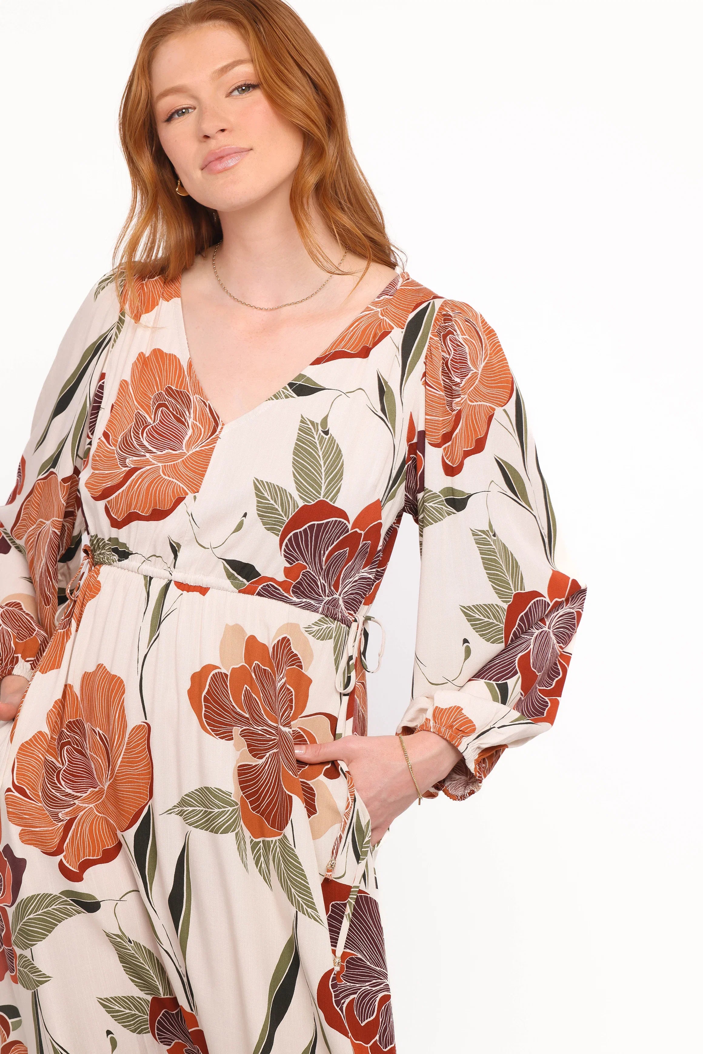 Cerwin Midi Dress Fall Floral