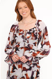 Kasey Maxi Dress Blurred Floral