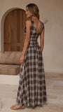 Sanya Maxi Dress Chocolate Check