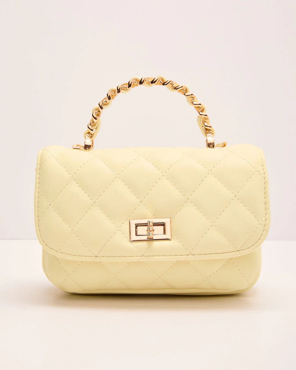 Laura Quilted Vegan Leather Top Handle Bag