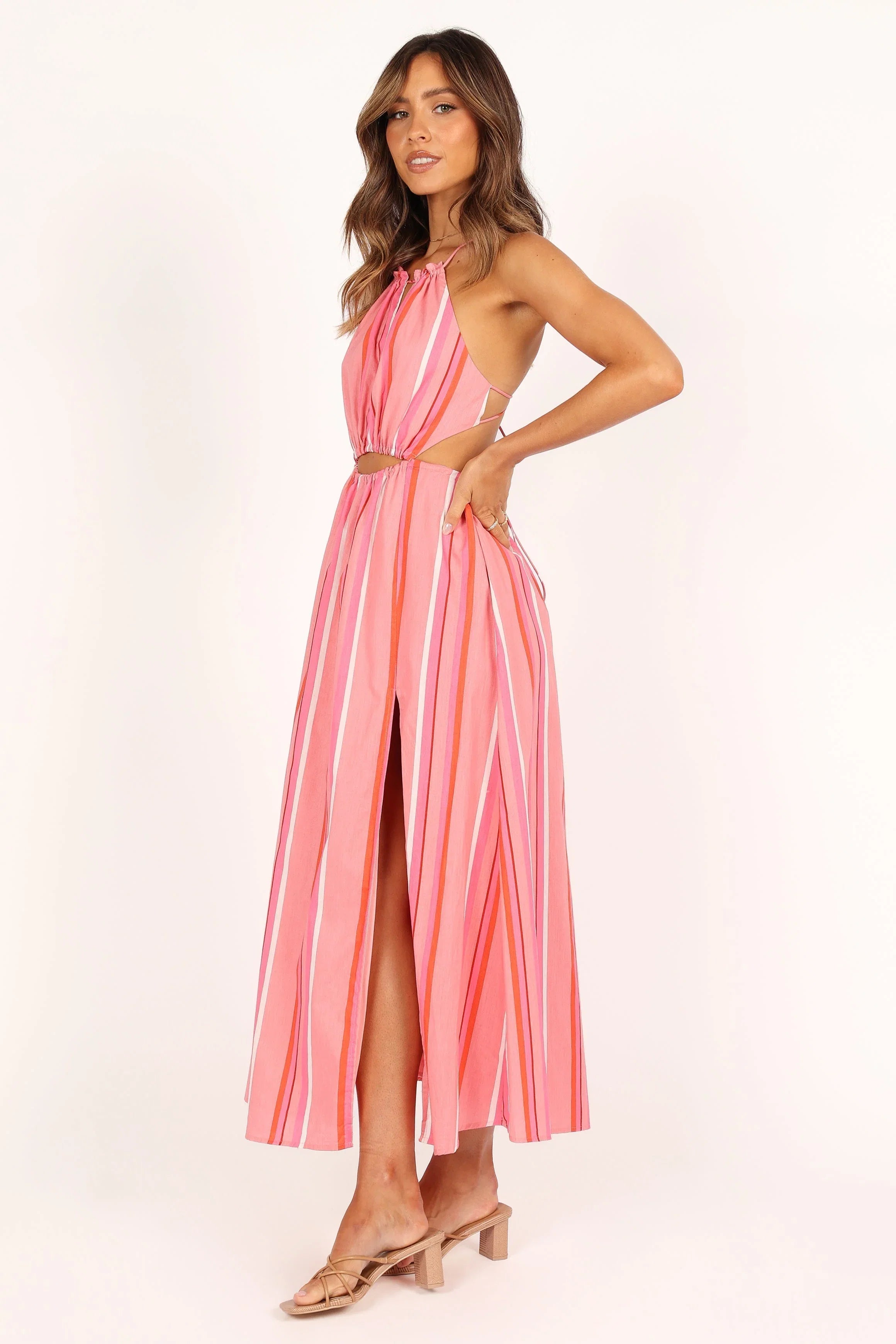 Madam Midi Dress Pink Stripe
