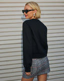 Signed Love Pearl Embellished Pullover Sweater