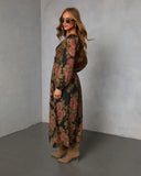 Mekia Printed Smocked Maxi Dress