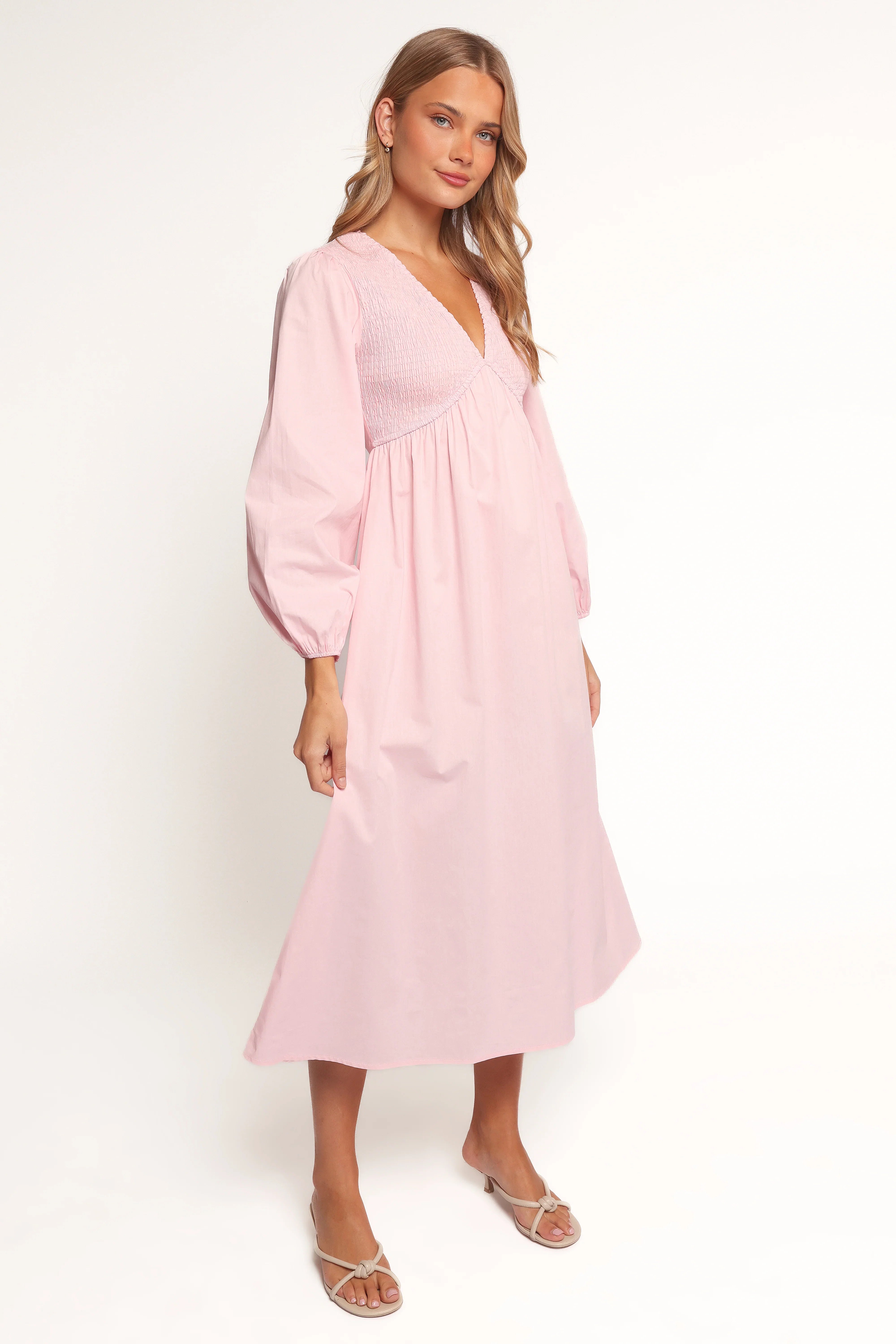 Ilyana Long Sleeve Maxi Dress Pink