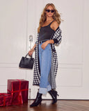 Chill Edit Houndstooth Longline Cardigan