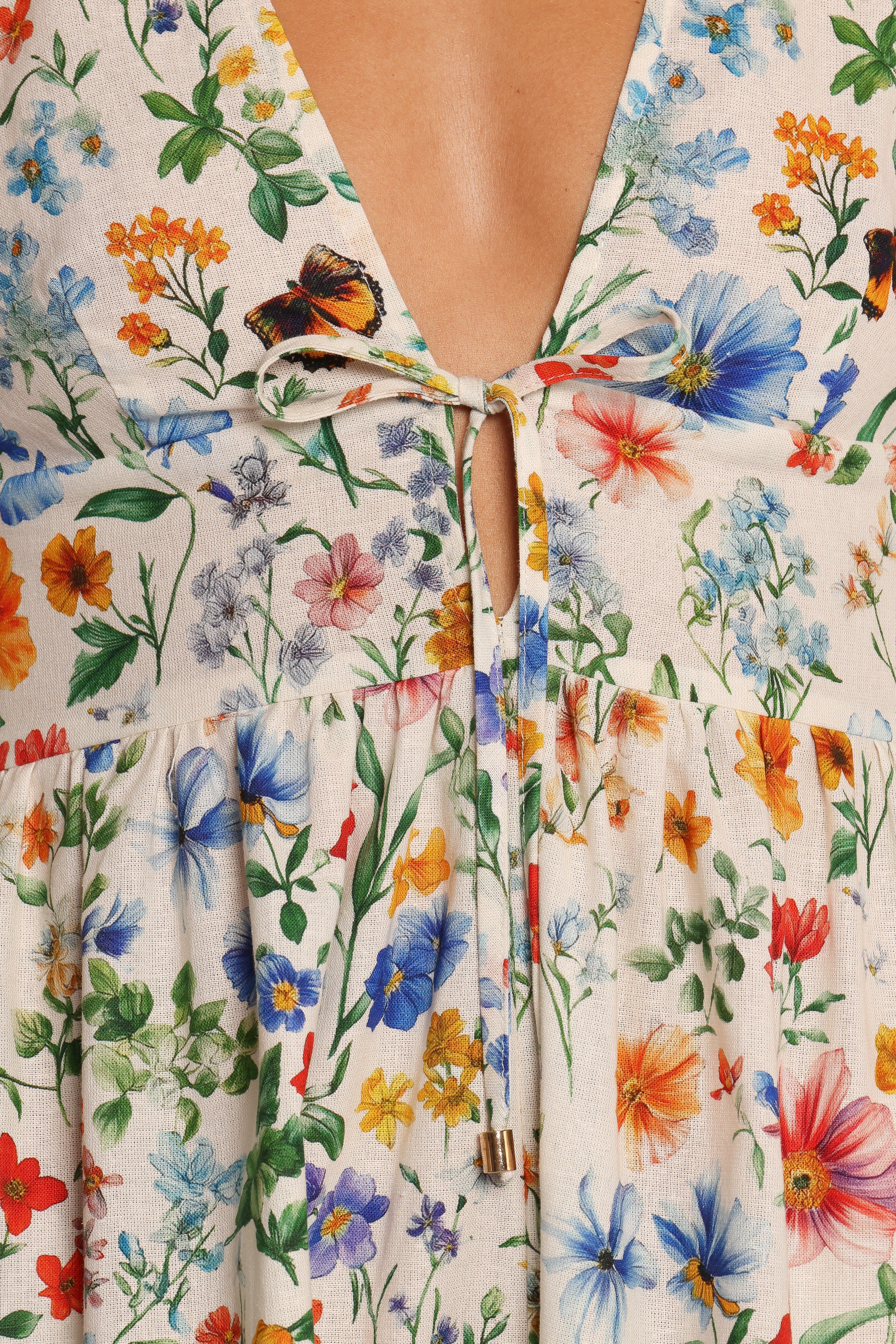 Irisa Long Sleeve Romper Garden Floral