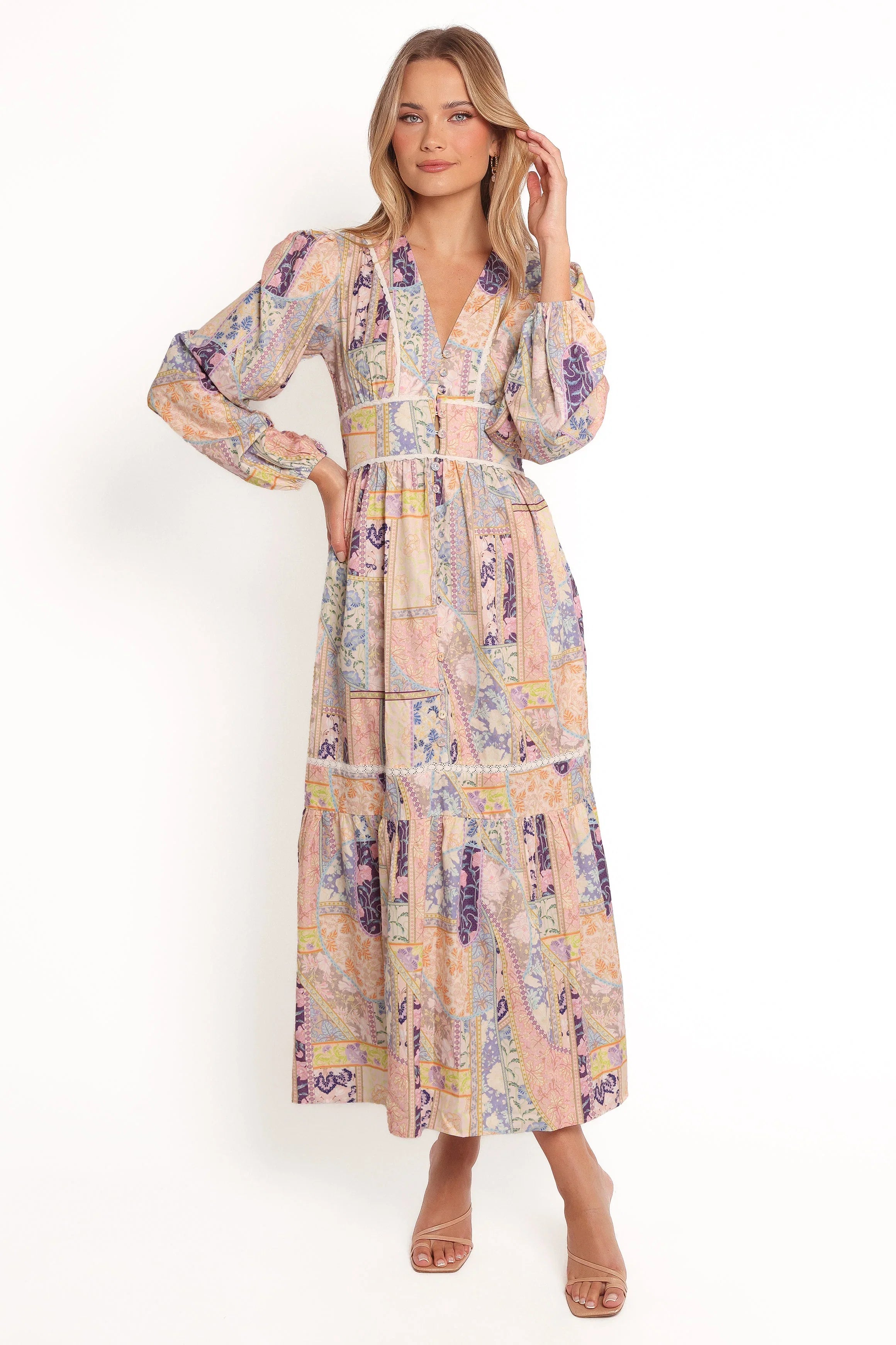 Ariella Maxi Dress Patchwork