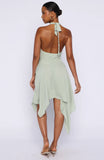 Reminiscing Halter Midi Dress Mint
