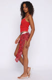 Magic Romance Beaded Sarong Scarlett Flame