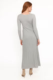 Alison Long Sleeve Maxi Dress Grey