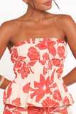 Luna Short Set Red Floral