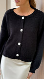 Zelara Knit Cardigan Black