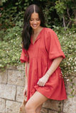 Cinzia Mini Dress Red